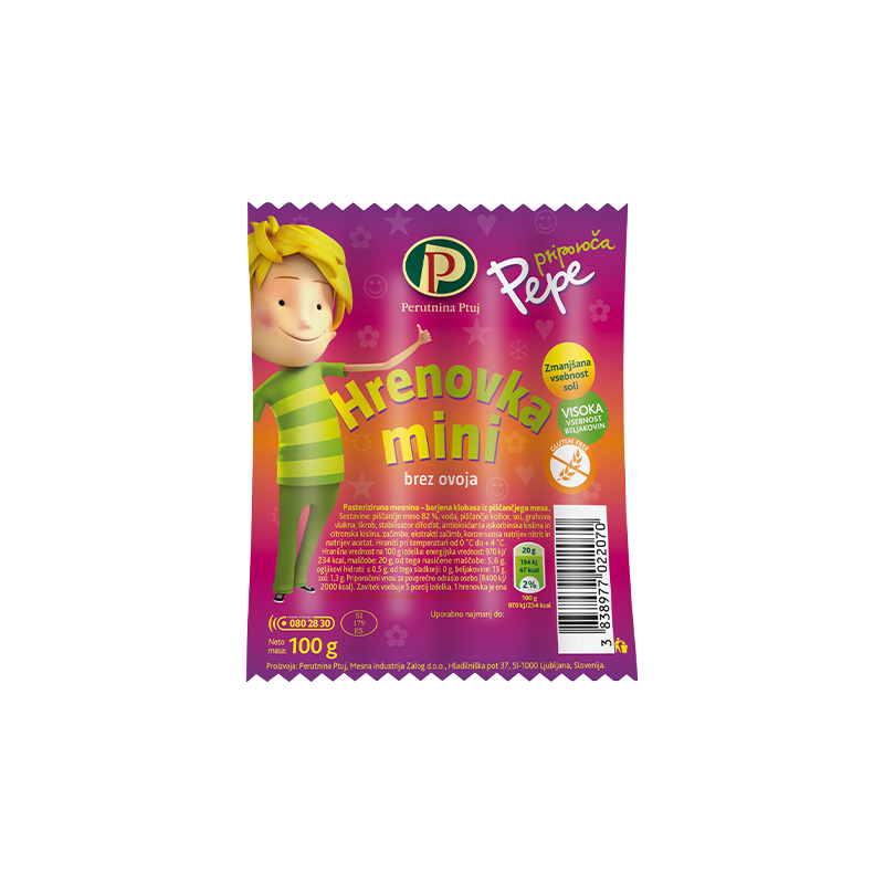 Perutnina Pepe Mini Chicken Frankfurter 100g