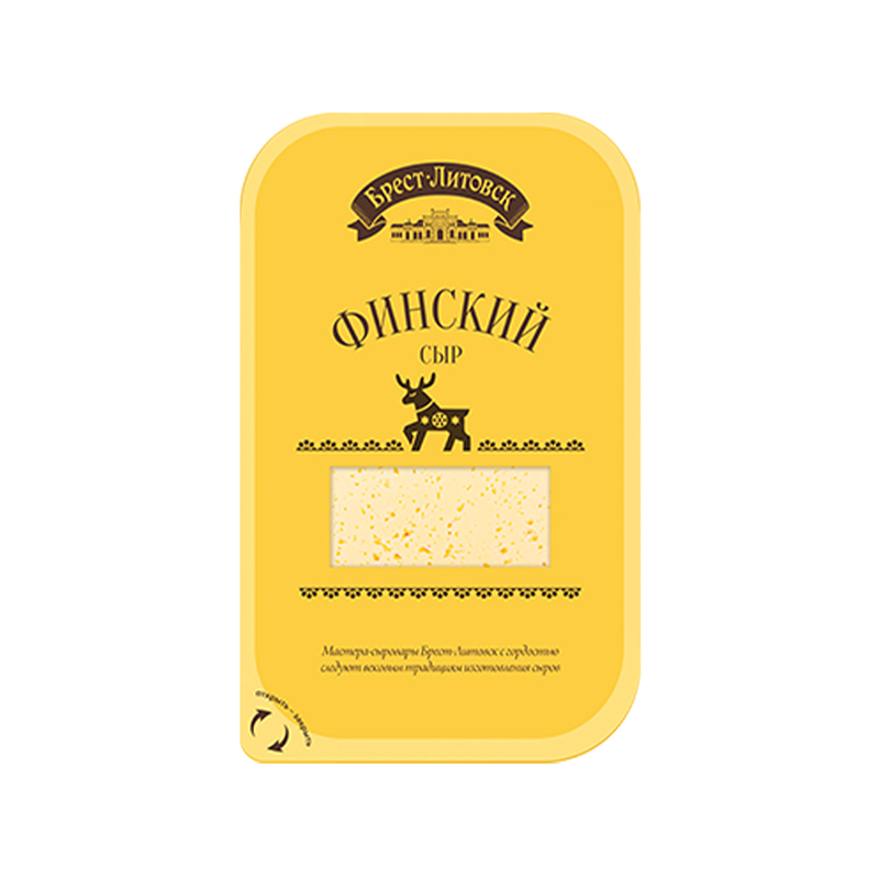 Savushkin Finskiy Semi-Hard Cheese 45% 150g