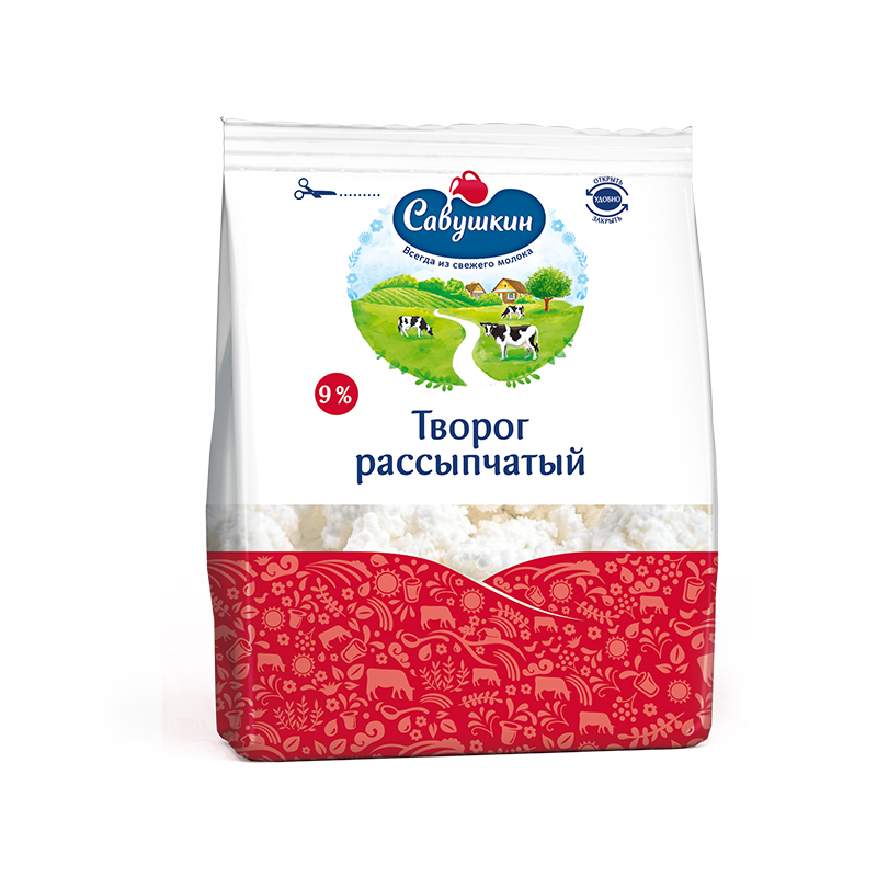 Savushkin Cottage Cheese 9% 350g