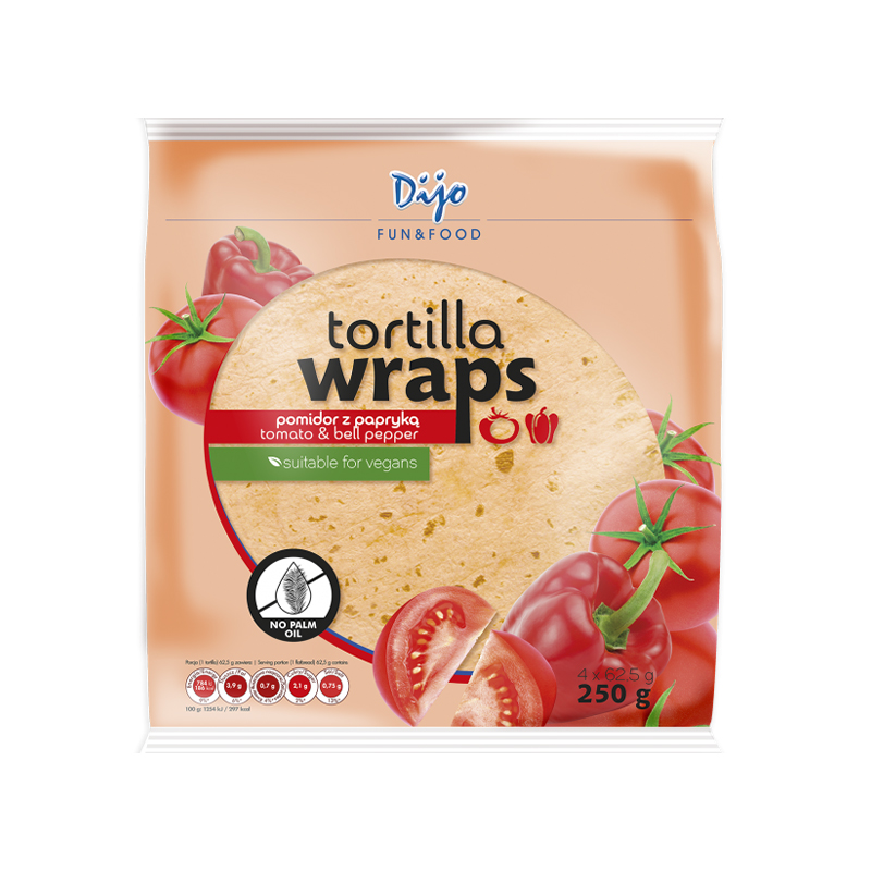 Dijo Tortilla Dijo Tomato Ø 25cm, 4pcs/62,5g