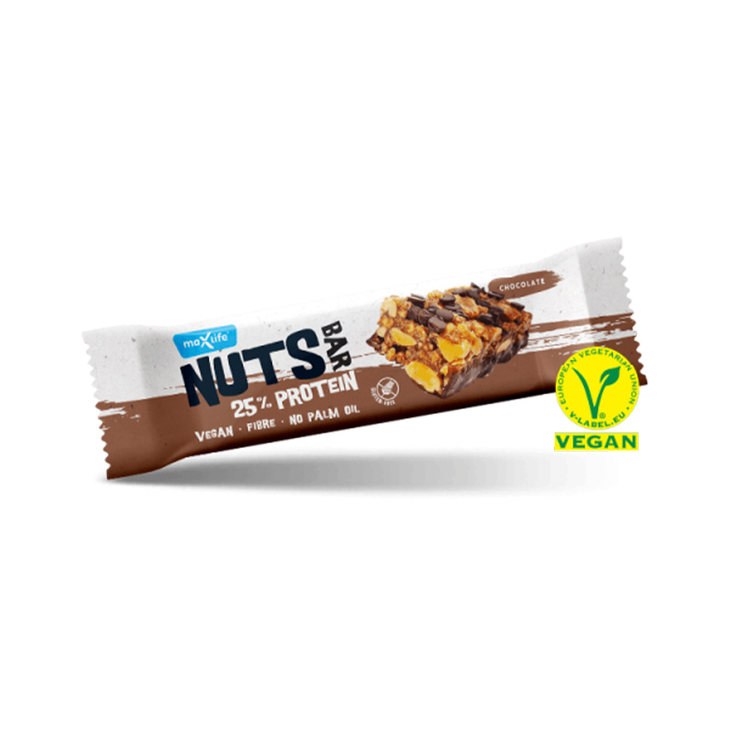 Maxsport Chocolate Nuts Bar G/F 40g