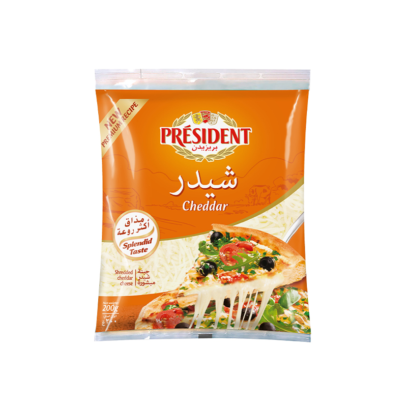 President Shredded Natural Cheddar 200g