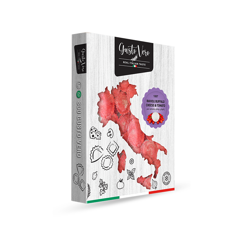 Gusto Vero Ravioli Round Buffalo & Tomato Red 300g