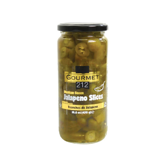 Gourmet212 Green Jalapeno Slice 12x500cc Jar
